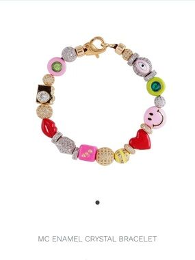 Martha Calvo Enamel Crystal Charm Bracelet